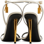 TOM FORD White Padlock Pointy Naked Heels