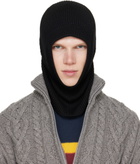 Rier Black Wool Balaclava