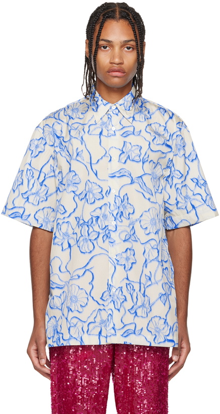 Photo: Dries Van Noten White & Blue Cassidye Shirt