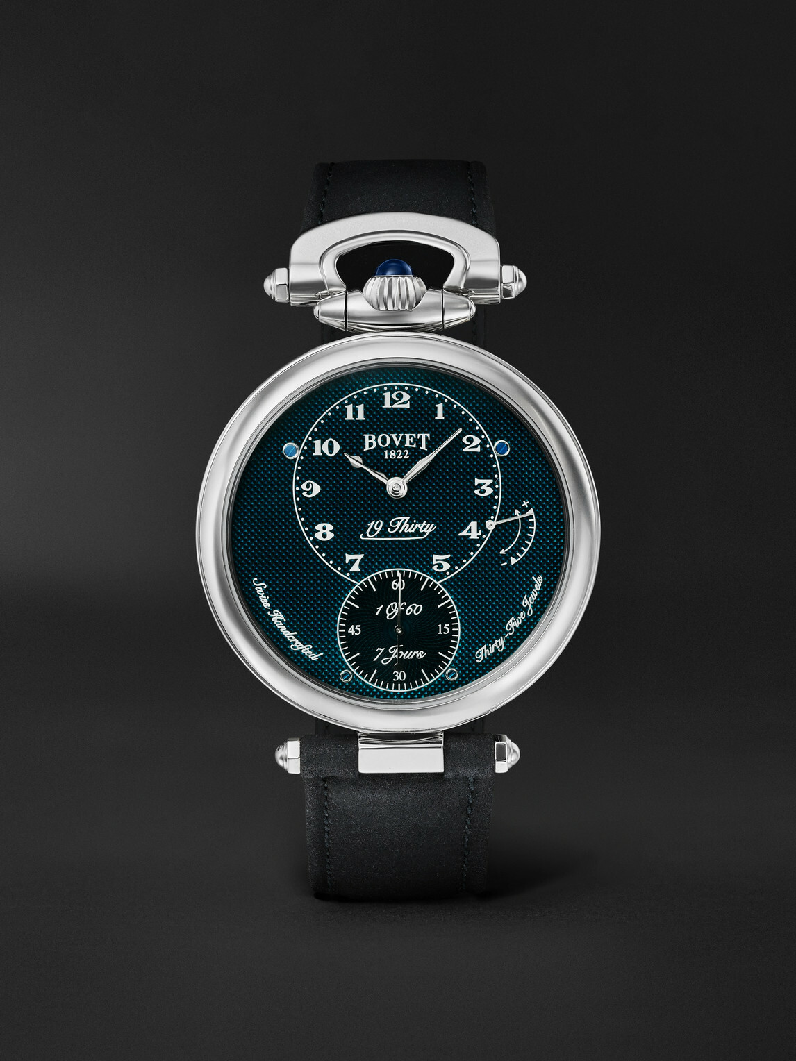 Bovet - 19Thirty Limited Edition Hand-Wound 42mm Stainless Steel and Leather Watch, Ref. No. NTS0108