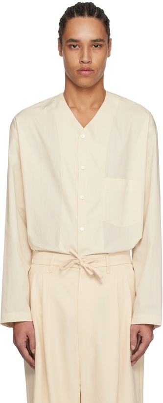 Photo: LEMAIRE Off-White V Neck Shirt