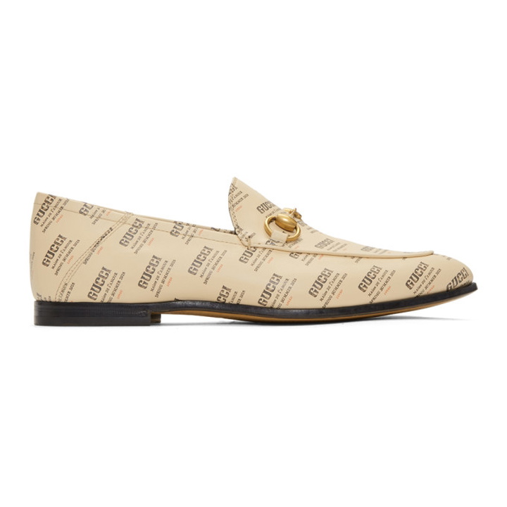 Photo: Gucci Off-White All Over Logo Stamp Brixton Loafers