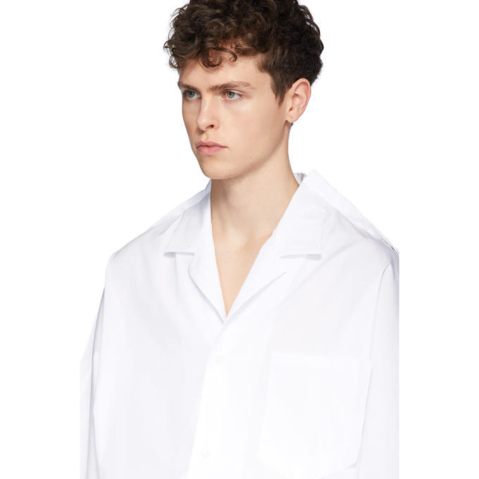 Maison Margiela White Oversized Poplin Shirt Maison Margiela