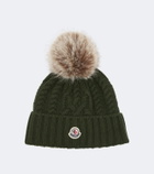 Moncler Cable-knit wool and cashmere beanie
