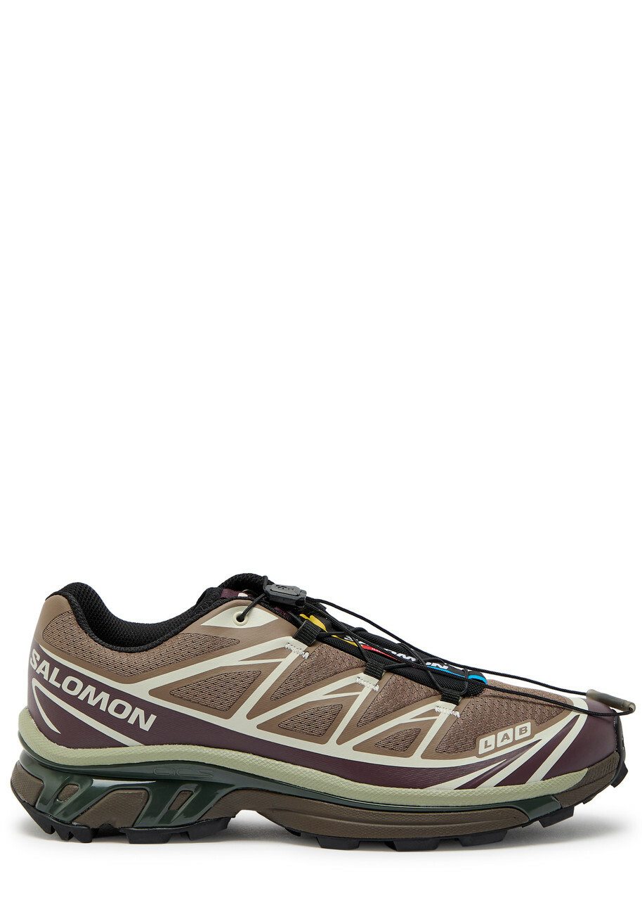 Salomon XT-6 Panelled Mesh Sneakers Brown