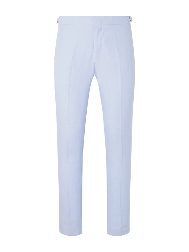 Photo: Orlebar Brown - Griffon Straight-Leg Linen Trousers - Blue