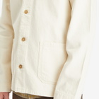 A.P.C. Men's Embroidered Kerlouan Work Jacket in Ecru