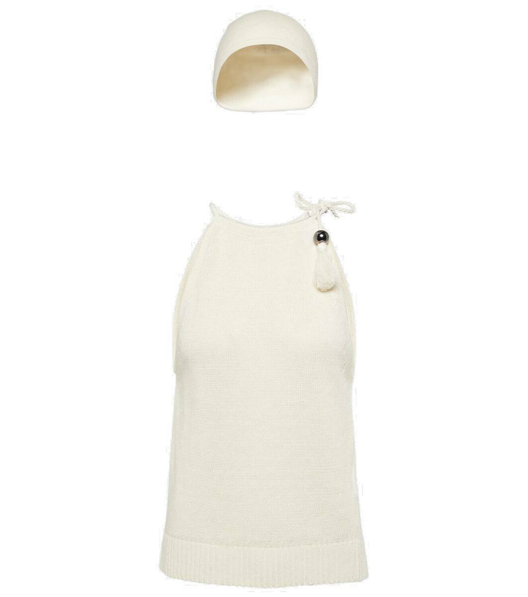 Max Mara Moriana halterneck linen tank top Max Mara