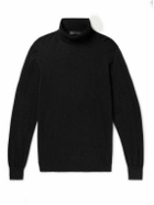 Saman Amel - Cashmere and Silk-Blend Rollneck Sweater - Black