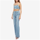 AREA NYC Women's Nameplate Bootcut Jean in Light Blue