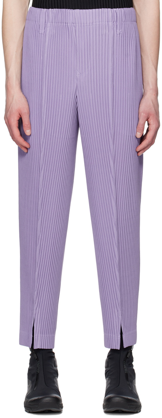 HOMME PLISSÉ ISSEY MIYAKE Purple Tailored Pleats 2 Trousers Homme