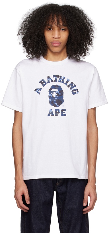 Photo: BAPE White Camo College T-Shirt
