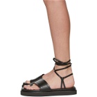 3.1 Phillip Lim Black Yasmine Ankle Wrap Platform Sandals