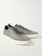 Officine Creative - Kombo Suede-Trimmed Leather Sneakers - Gray