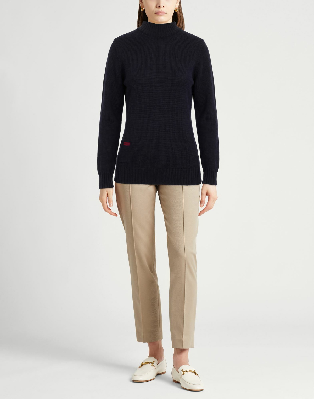 Agnona Womens Turtleneck Midnight in Blue