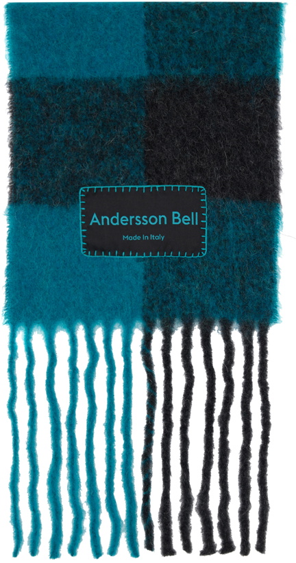 Photo: Andersson Bell Blue & Black Billy Scarf