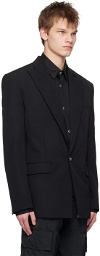 Balmain Black Single-Button Blazer