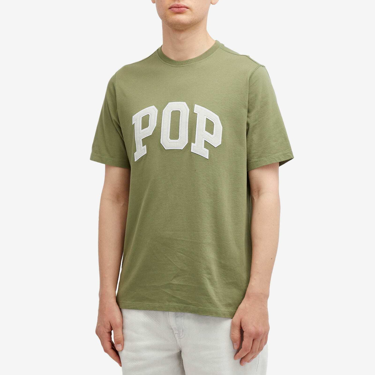 Pop Trading Company Men's Arch Logo T-Shirt in Four Leaf