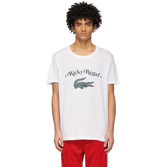 Lacoste White Ricky Regal Edition Print T-Shirt
