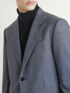 Caruso - Norma Prince of Wales Wool Suit Jacket - Blue