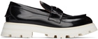 Alexander McQueen Black & White Worker Loafers