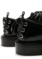 Simone Rocha Lace-up Glossed Leather Brogues Black
