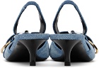 Givenchy Blue Voyou Slingback Heels