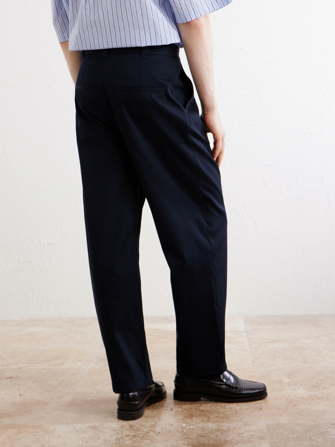 A.P.C. - Ricky Straight-Leg Pleated Organic Cotton Trousers - Blue