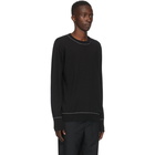 OAMC Black Wool Outline Crewneck Sweater