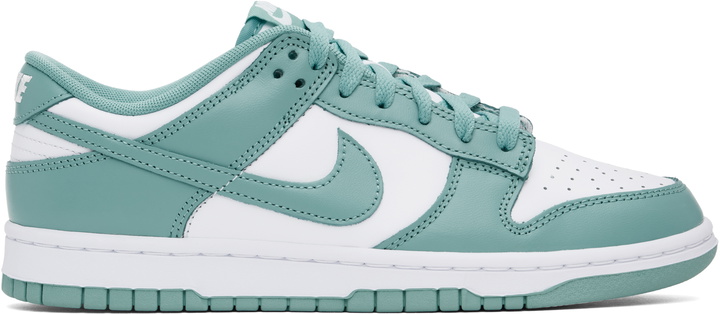 Photo: Nike Blue & White Dunk Low Retro Sneakers