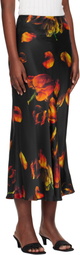 Silk Laundry Multicolor Long Bias Cut Maxi Skirt