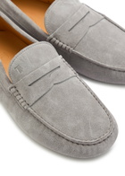 Tods Gommino Suede Loafers Grey