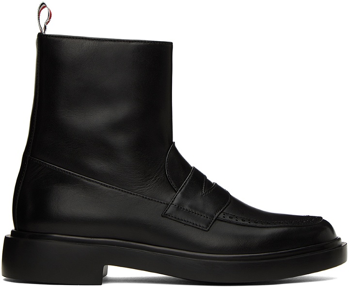 Photo: Thom Browne Black Penny Loafer Boots