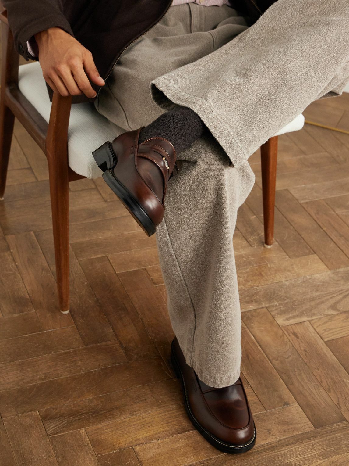 A.P.C. - Marc Jacobs Embellished Leather Penny Loafers - Brown
