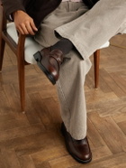 A.P.C. - Marc Jacobs Embellished Leather Penny Loafers - Brown