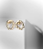 Aliita Horseshoe 9kt and 18kt gold earrings with diamonds