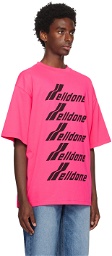 We11done Pink Printed T-Shirt