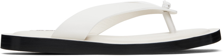 Photo: Jil Sander White Thong Sandals