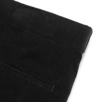 The Row - Black Gregory Cotton-Velvet Tuxedo Trousers - Black