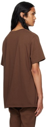 Balmain Brown Flocked T-Shirt