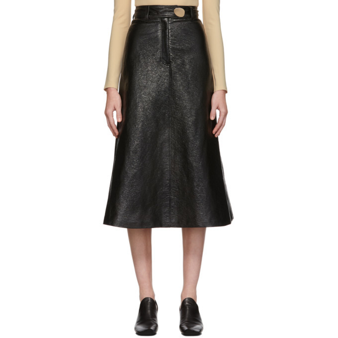 A.W.A.K.E. MODE Black Patent Back-To-Front Skirt A.W.A.K.E.