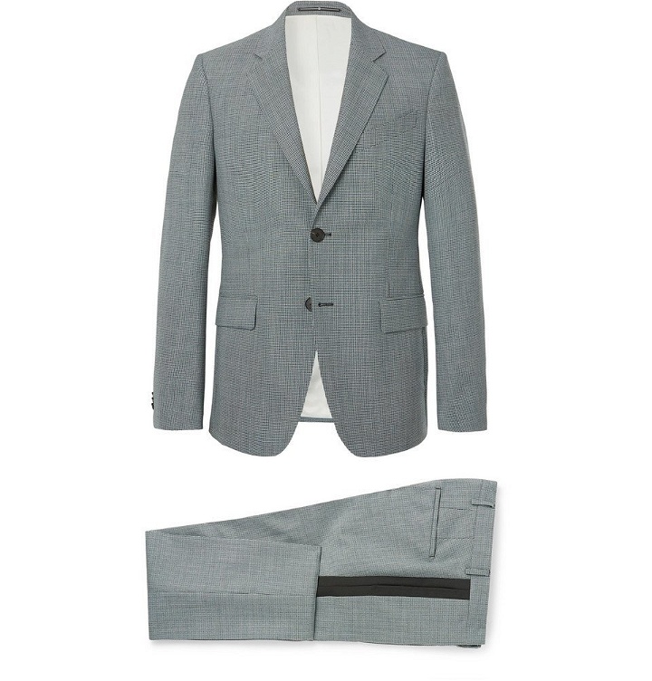 Photo: Givenchy - Blue Slim-Fit Puppytooth Wool Suit - Men - Blue