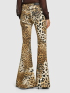 ROBERTO CAVALLI Leo Printed Mid Rise Flared Pants