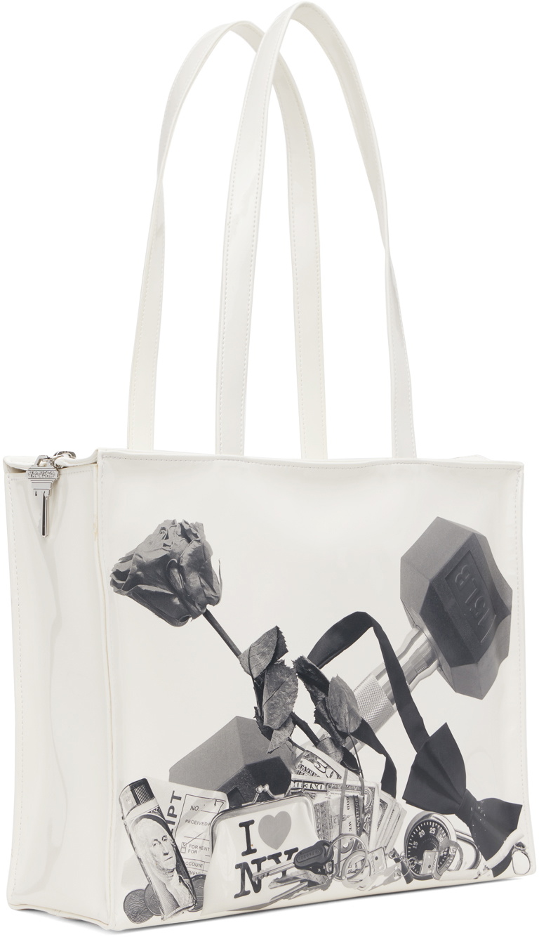 VAQUERA White Trompe L'oeil Tote
