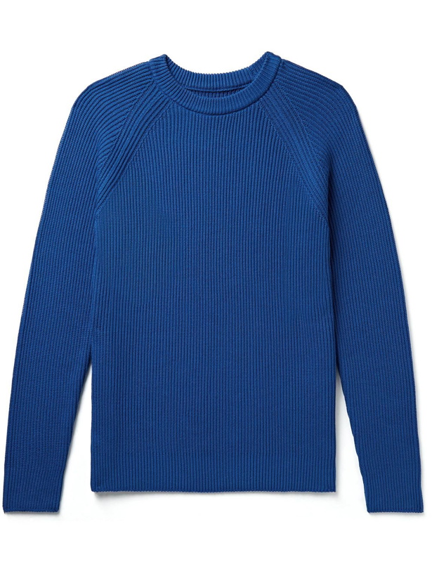 Photo: Norse Projects - Roald Ribbed Cotton Sweater - Blue