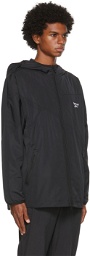 Reebok Classics Black Windbreaker Zip-Up Jacket