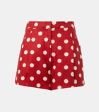 Posse Rosalie polka-dot linen shorts