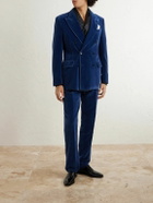 TOM FORD - Cotton-Velvet Tuxedo Jacket - Blue