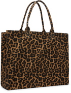 ANINE BING Black & Tan Leo Tote