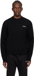 We11done Black Embroidered Sweater